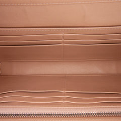 Metallic Grained Calfskin Diorama Wallet on Chain