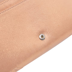 Metallic Grained Calfskin Diorama Wallet on Chain