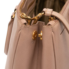 Medium Saffiano Lux Galleria Double Zip Tote
