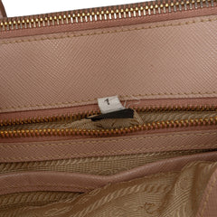 Medium Saffiano Lux Galleria Double Zip Tote