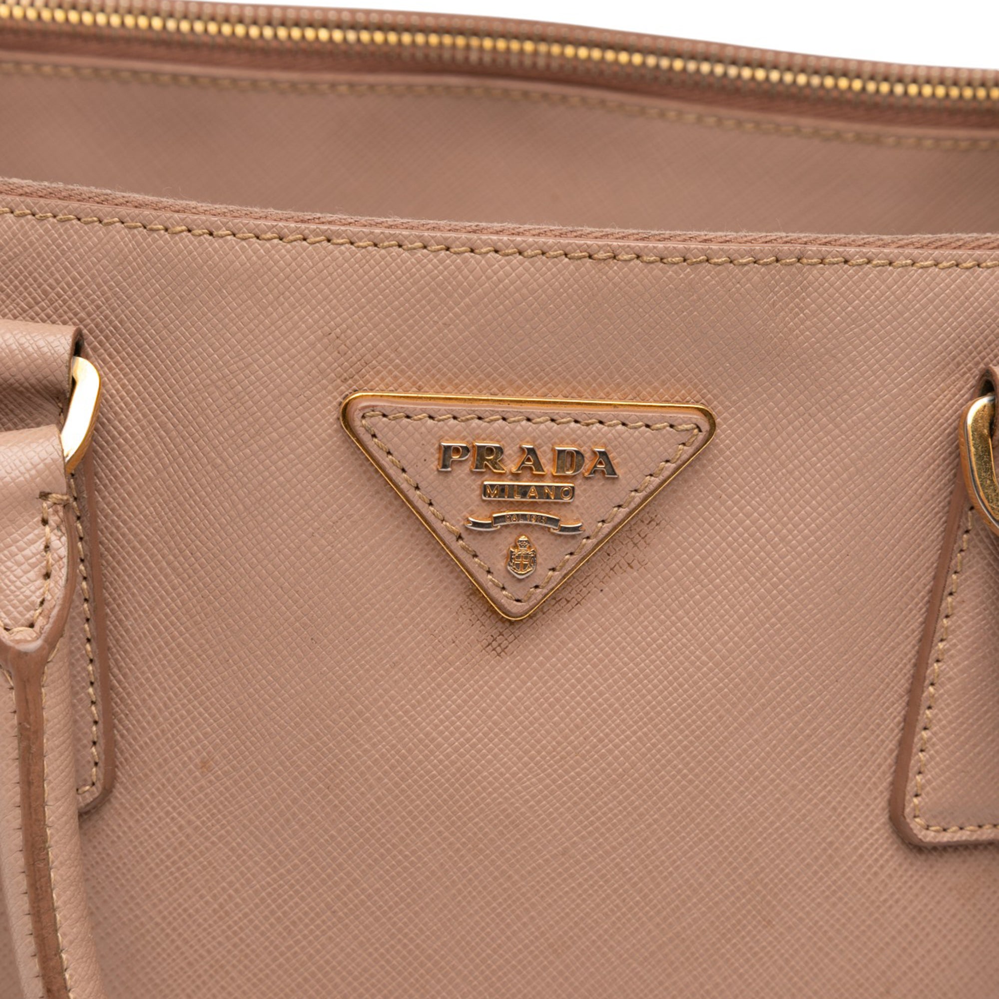 Medium Saffiano Lux Galleria Double Zip Tote