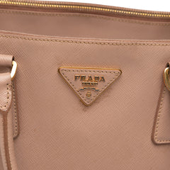 Medium Saffiano Lux Galleria Double Zip Tote