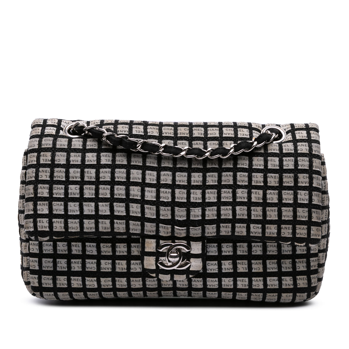 Medium Classic Ribbon Tweed Double Flap