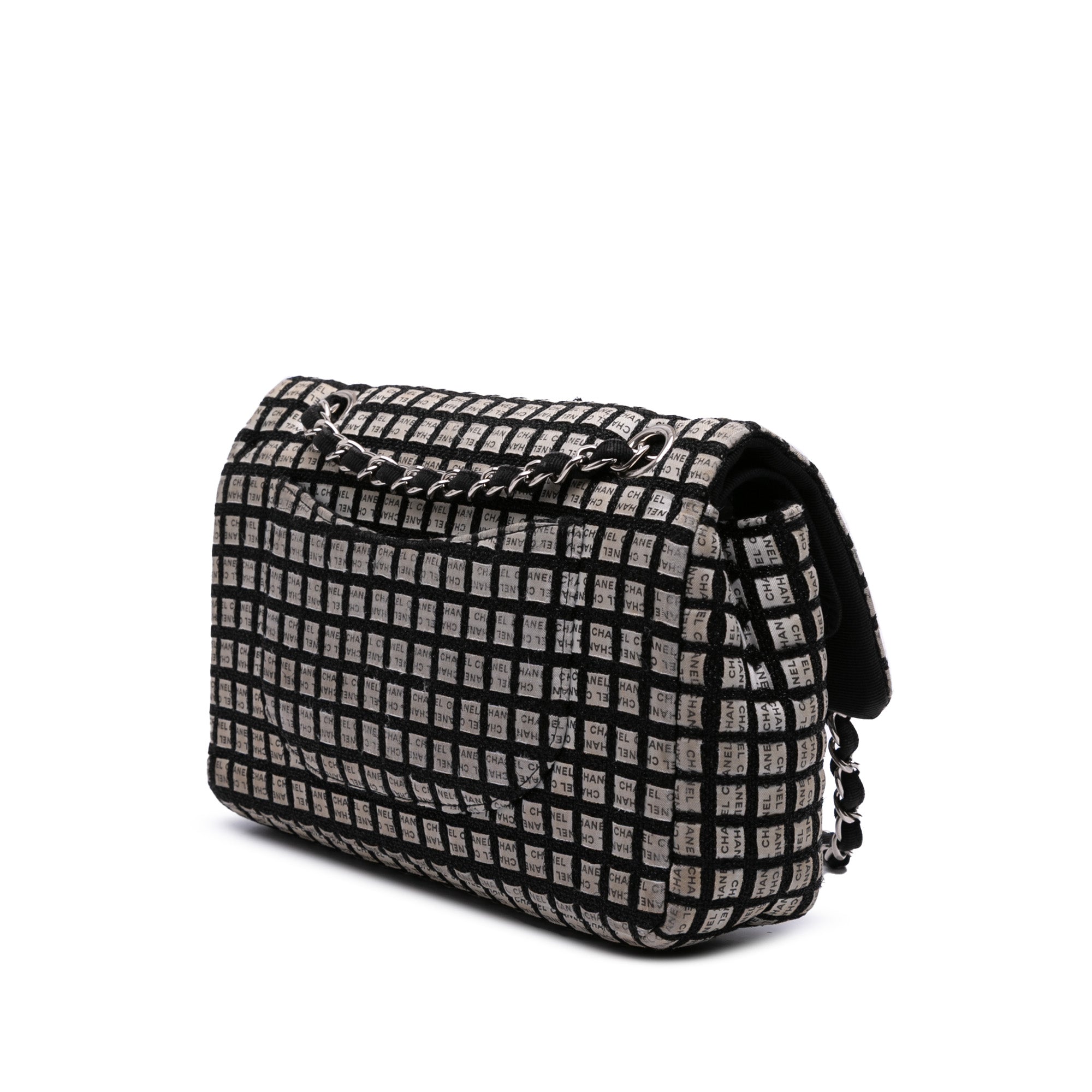 Medium Classic Ribbon Tweed Double Flap