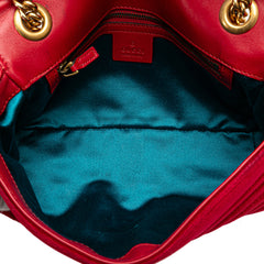 Small GG Marmont Matelasse Velvet Flap Crossbody