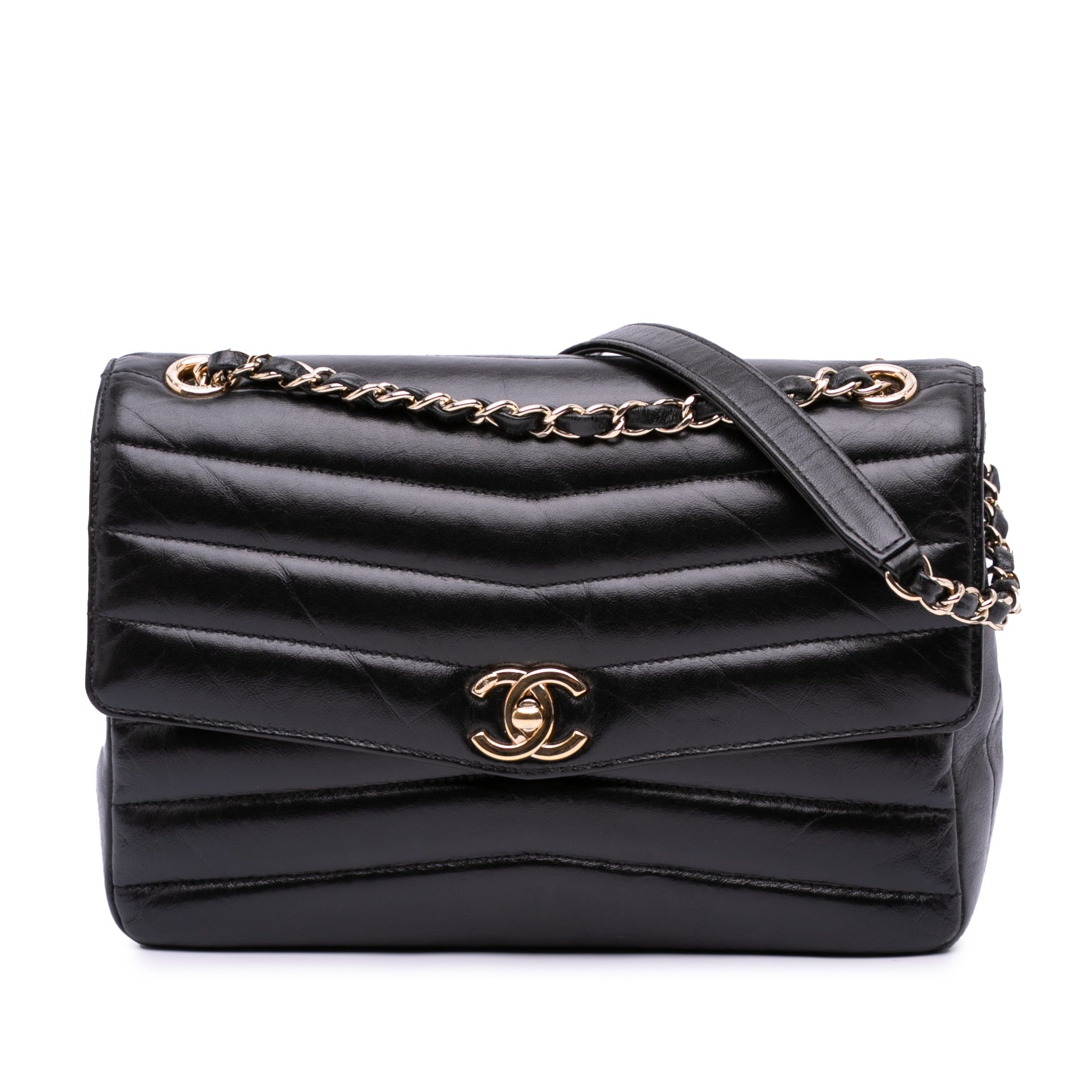 Chevron Shiny Lambskin Miroir Flap