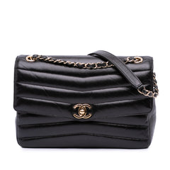 Chevron Shiny Lambskin Miroir Flap