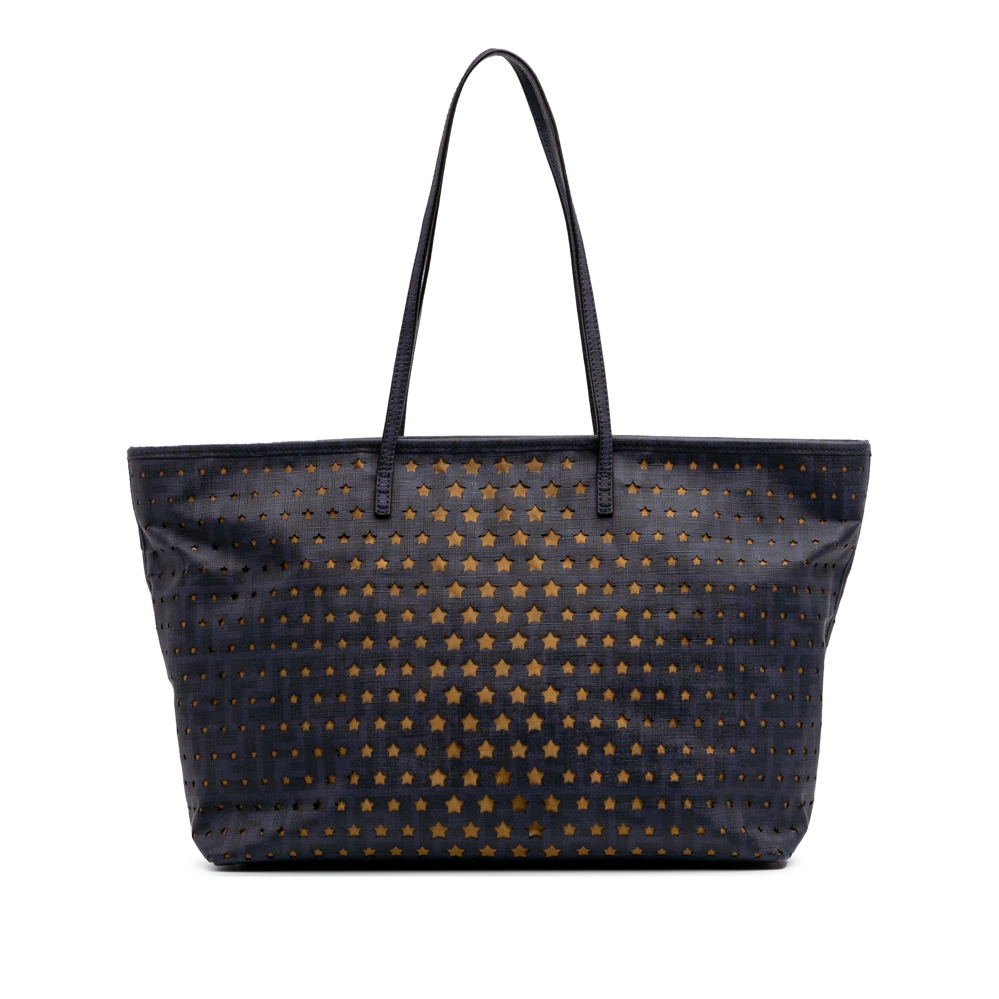 Medium Coated Canvas Laser Cut Star Roll Tote