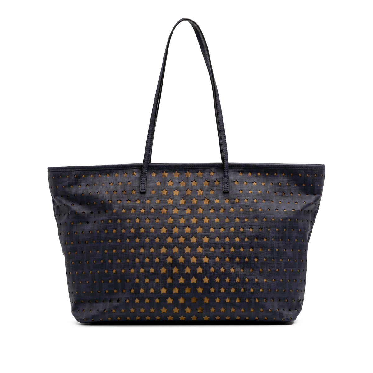 Medium Coated Canvas Laser Cut Star Roll Tote