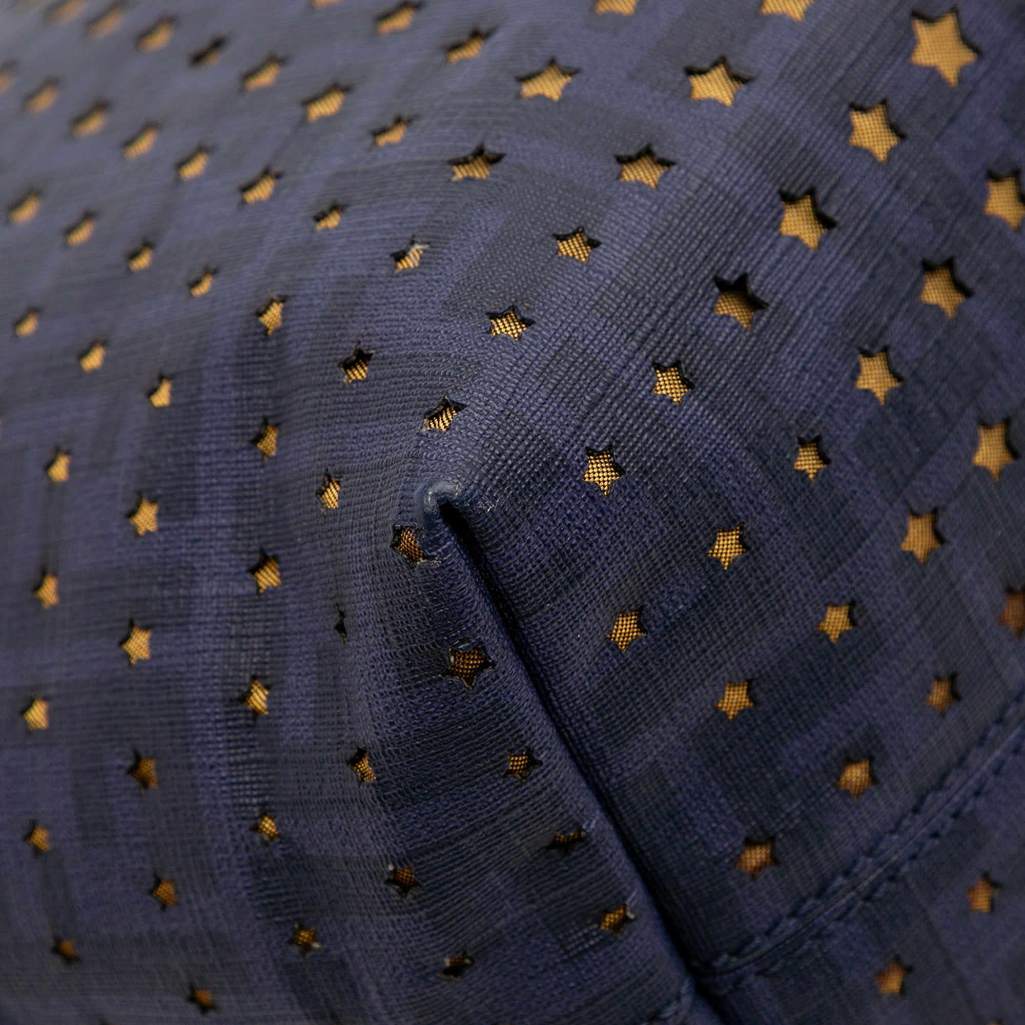 Medium Coated Canvas Laser Cut Star Roll Tote