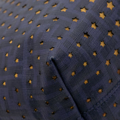 Medium Coated Canvas Laser Cut Star Roll Tote