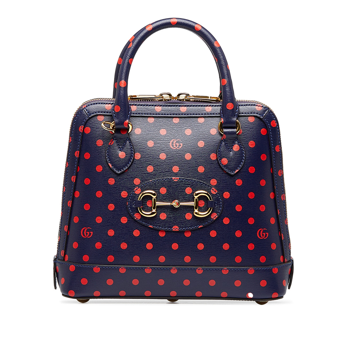 Small Horsebit 1955 Polka Dot Top Handle Satchel