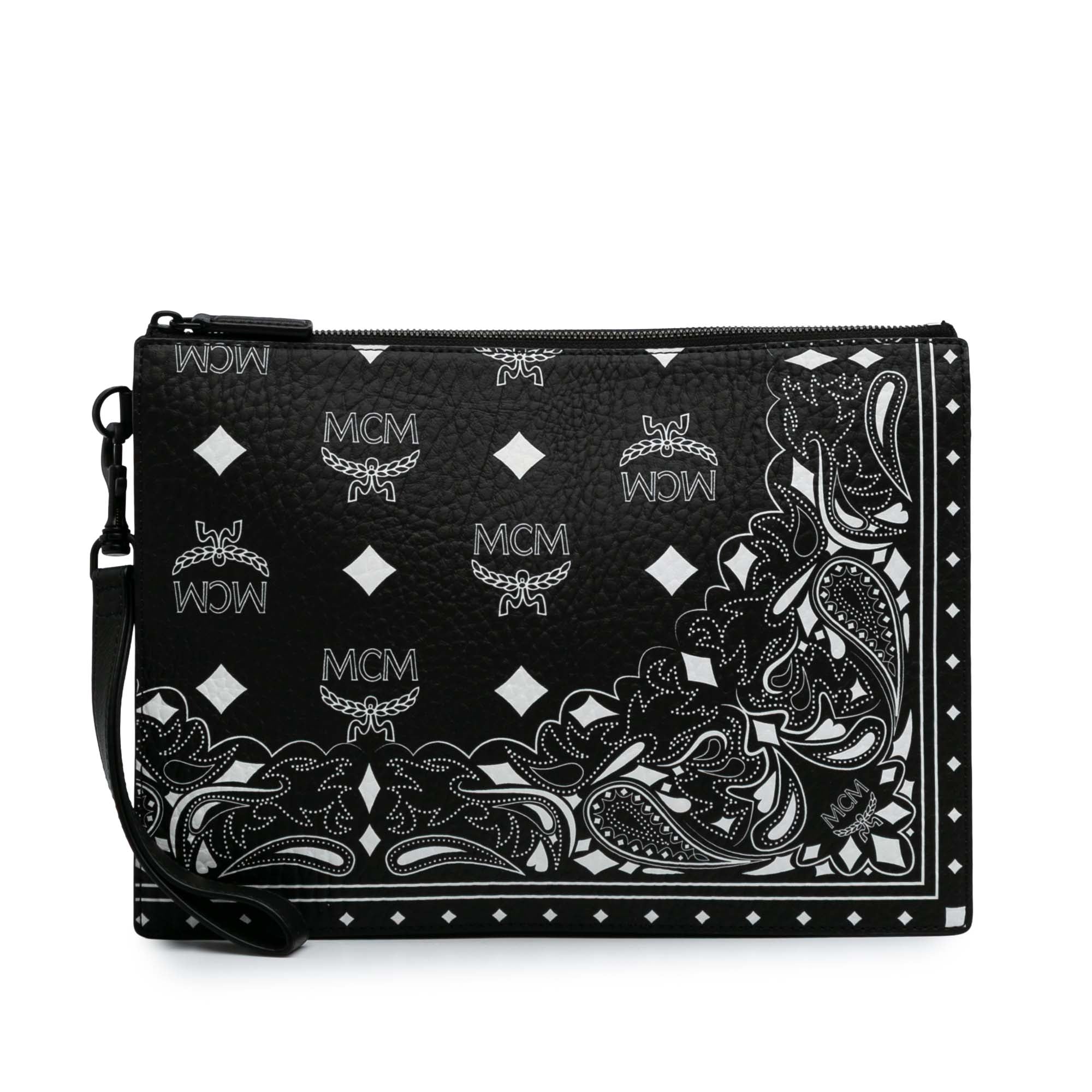 Medium Visetos Coated Canvas Bandana Aren Zip Pouch