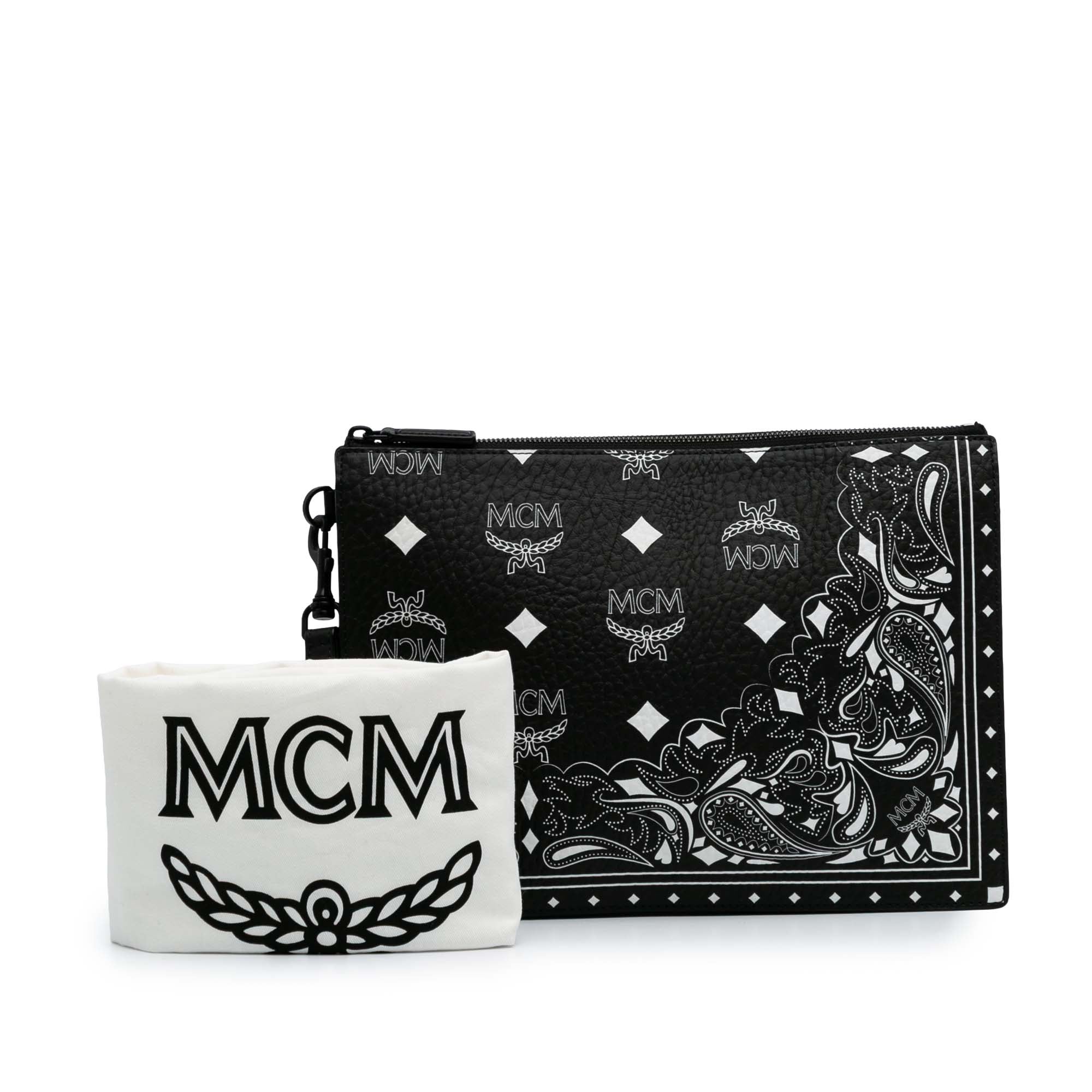 Medium Visetos Coated Canvas Bandana Aren Zip Pouch