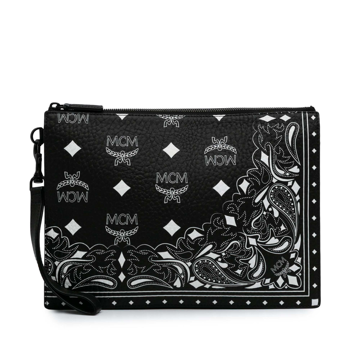 Medium Visetos Coated Canvas Bandana Aren Zip Pouch