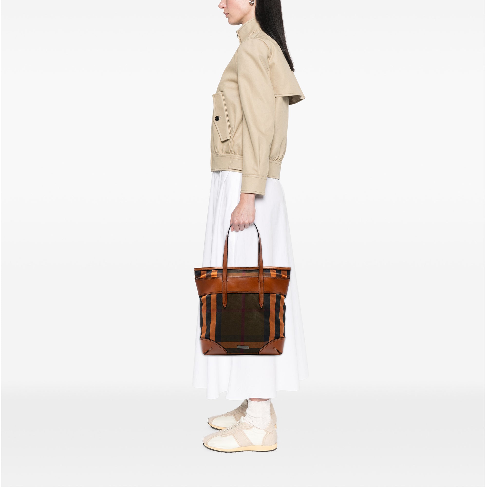 House Check Canvas Tote