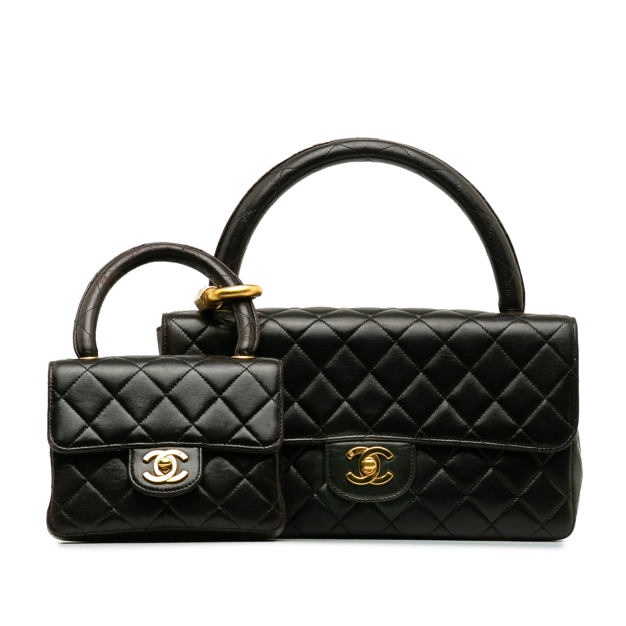 Classic Lambskin Kelly Flap Bag Set