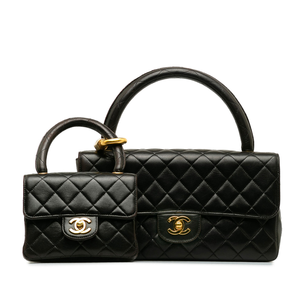 Classic Lambskin Kelly Flap Bag Set