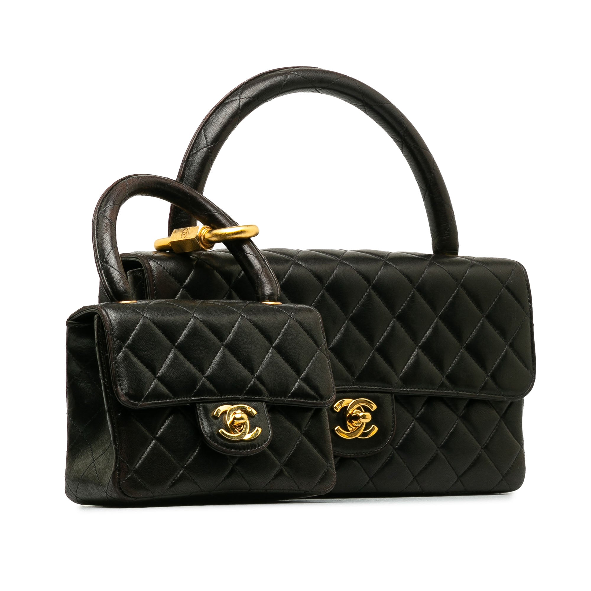 Classic Lambskin Kelly Flap Bag Set