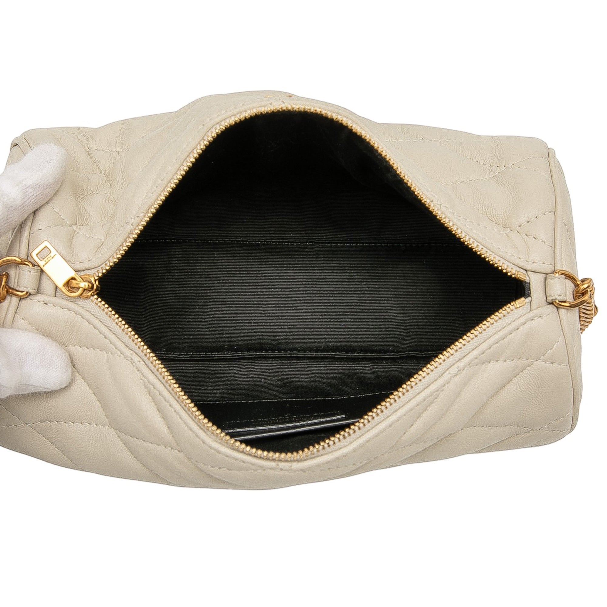 Small Quilted Lambskin Sade Tube Bag