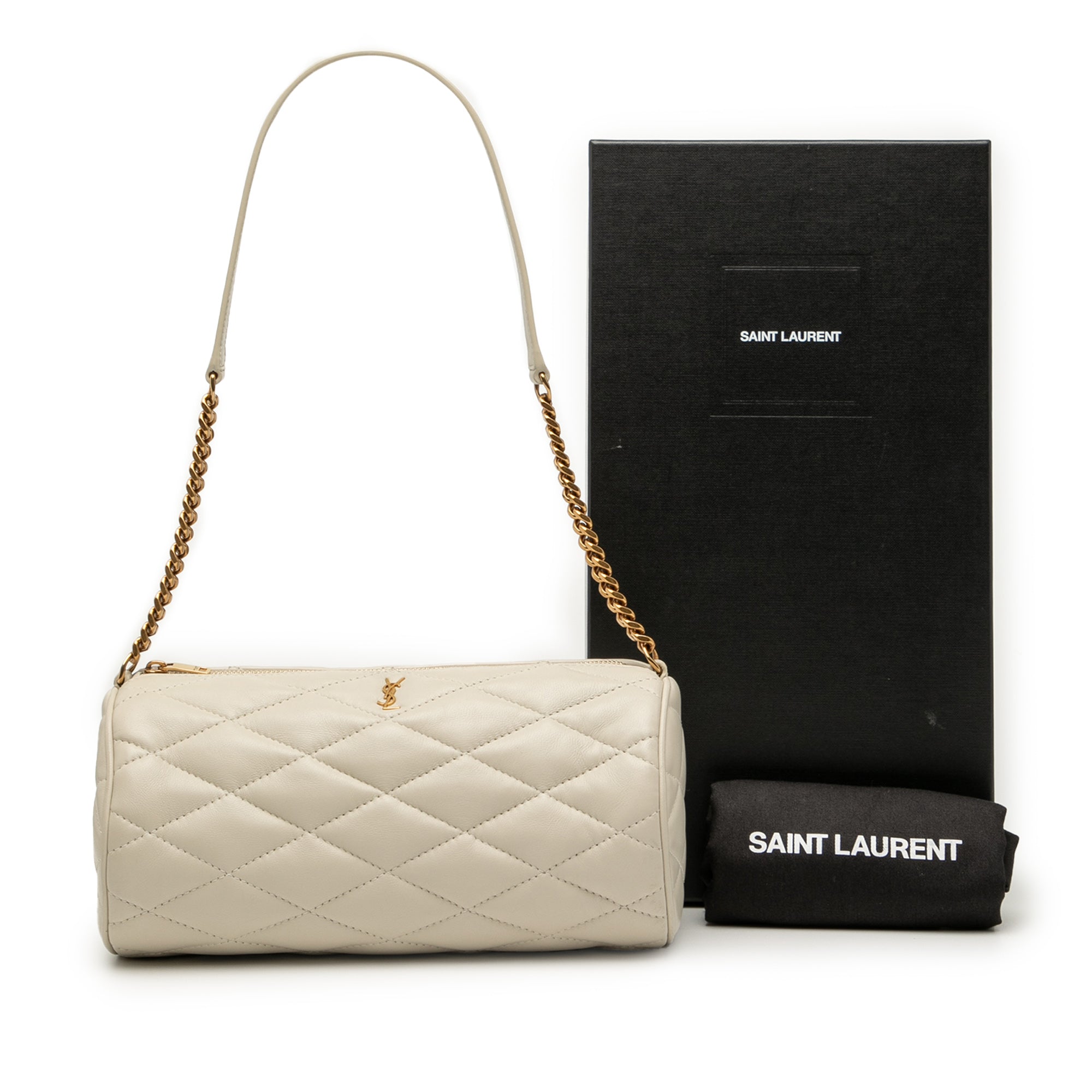 Small Quilted Lambskin Sade Tube Bag