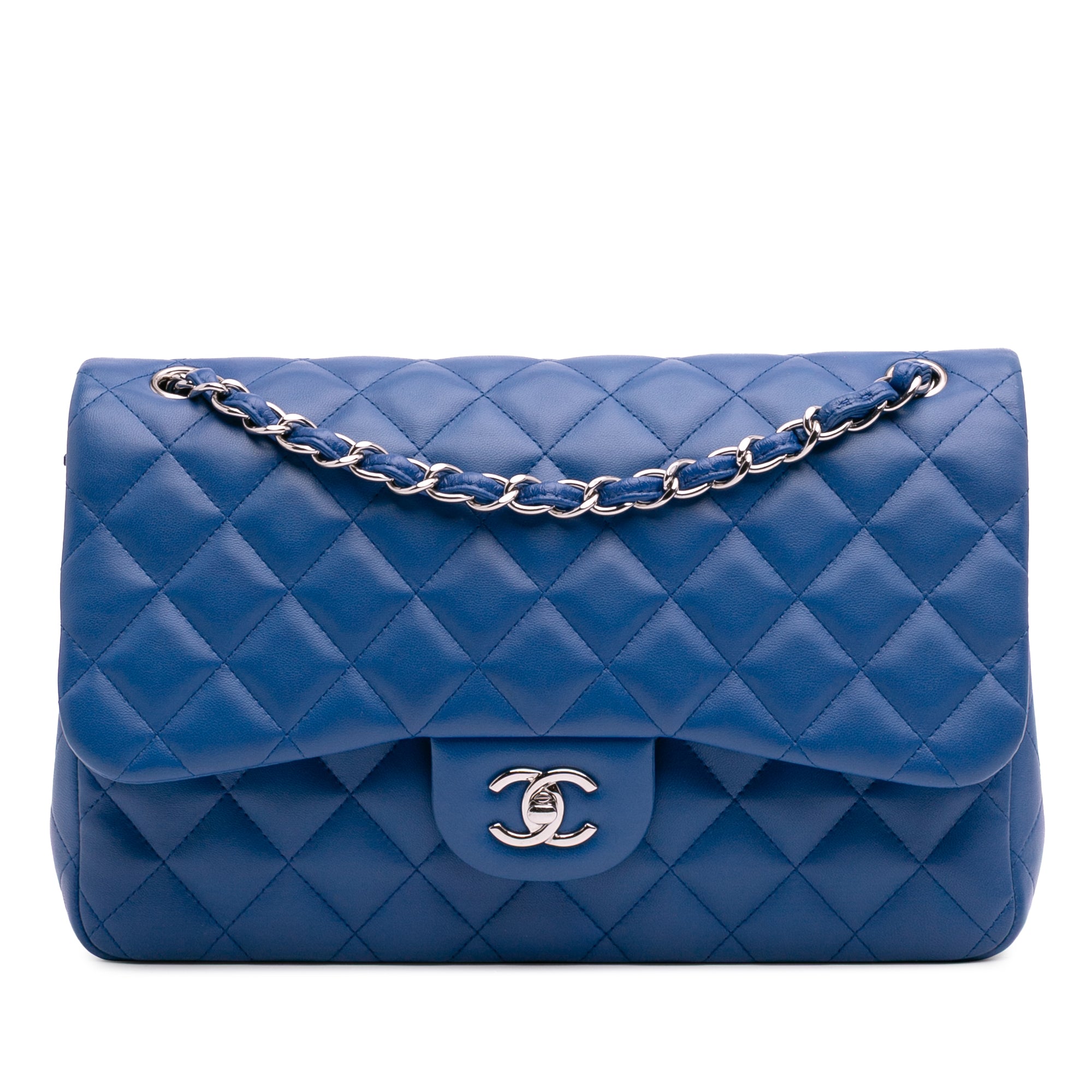 Jumbo Classic Lambskin Double Flap
