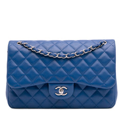Jumbo Classic Lambskin Double Flap