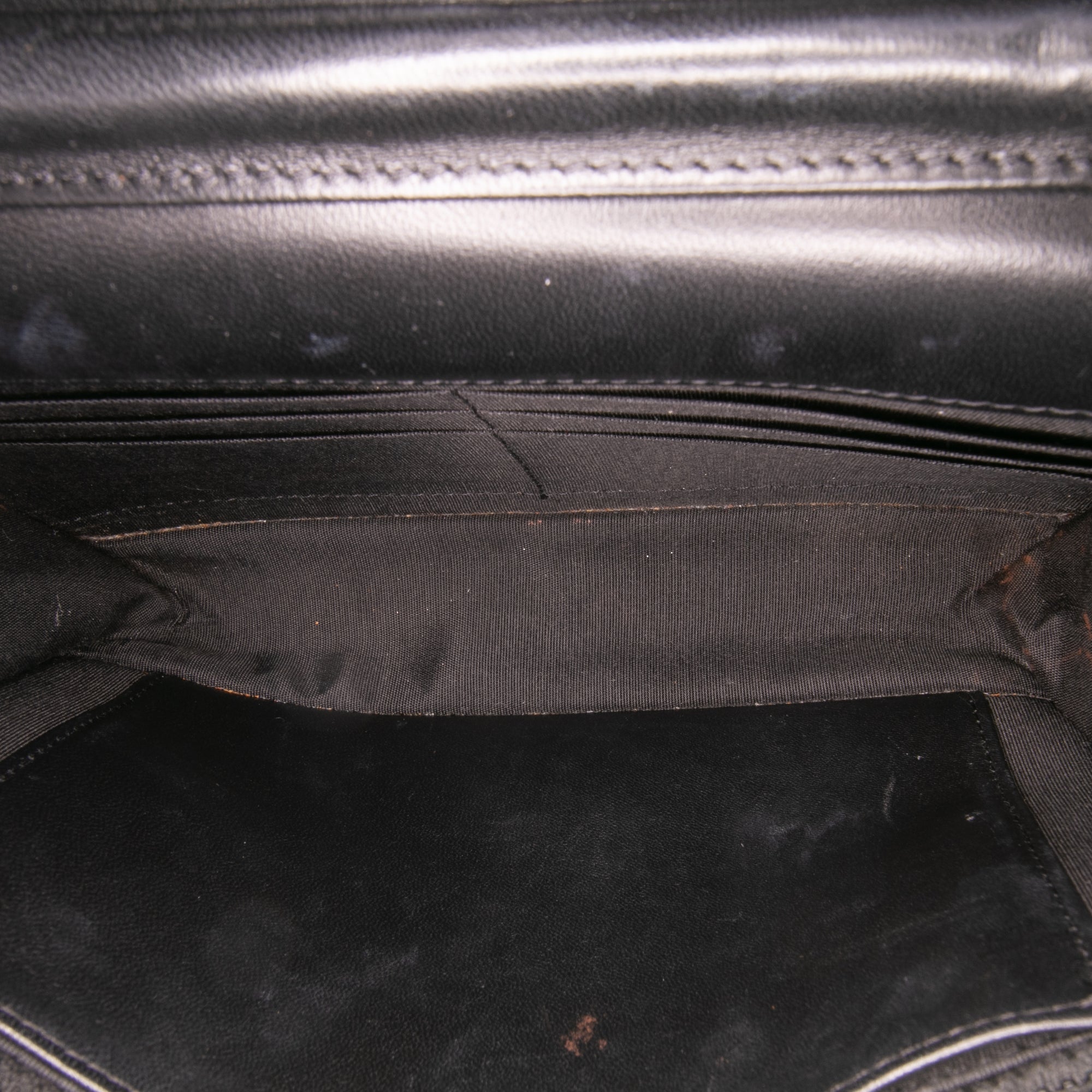 Chevron Lambskin Studded Wallet On Chain