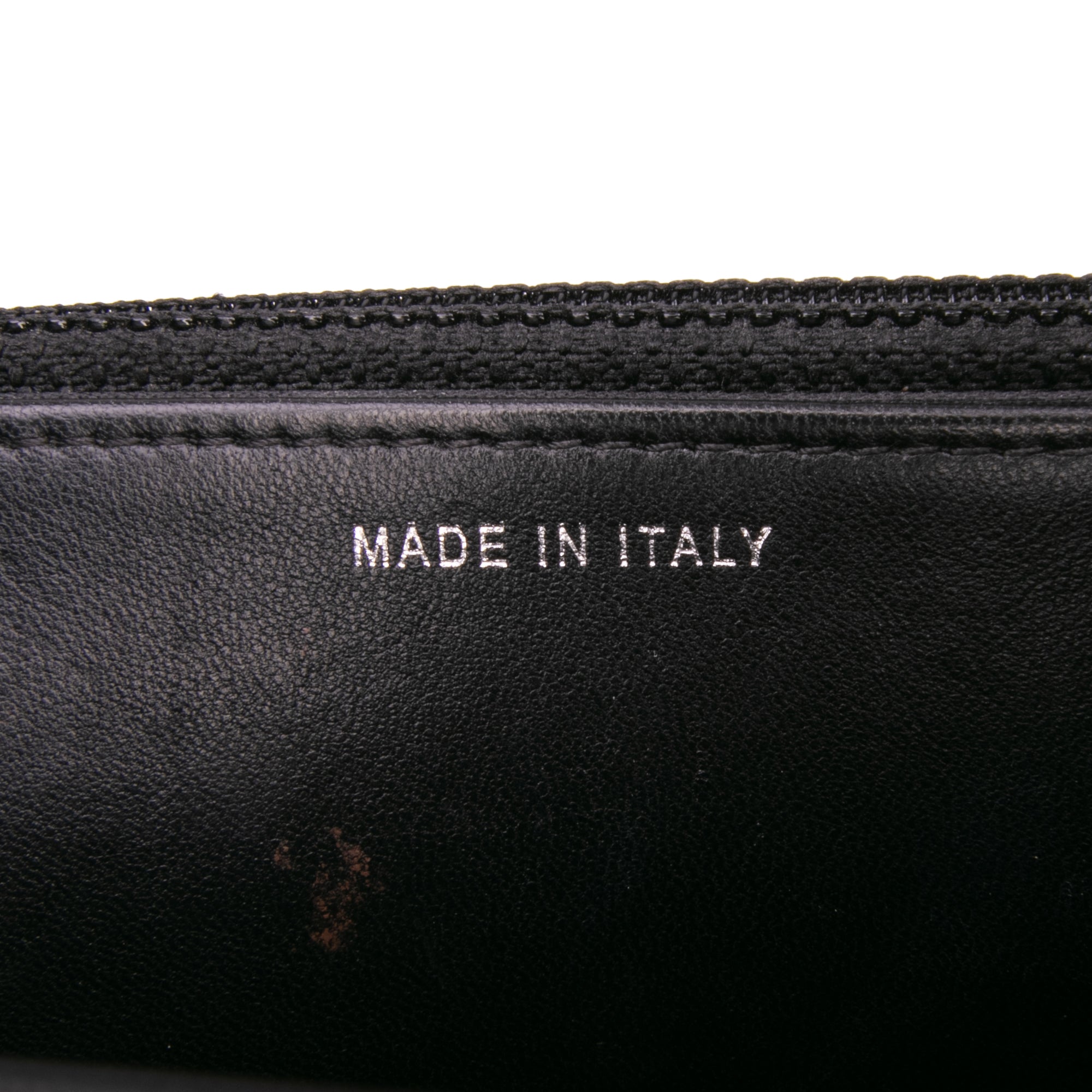 Chevron Lambskin Studded Wallet On Chain