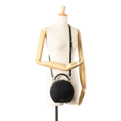 Small Leather Mica Hatbox Satchel