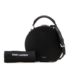 Small Leather Mica Hatbox Satchel