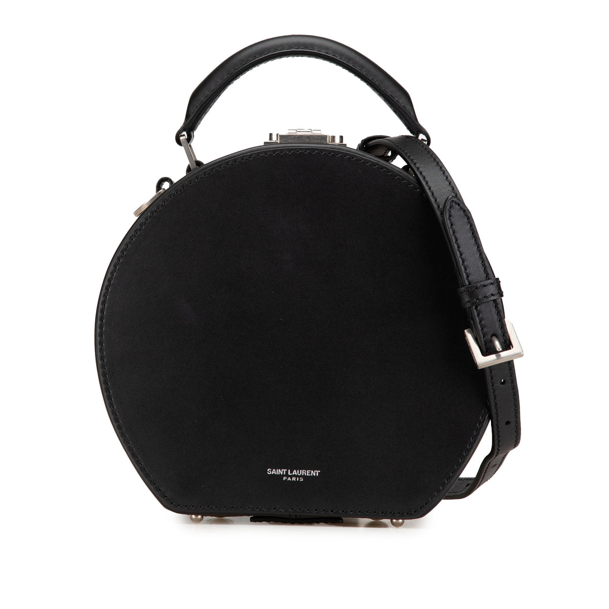 Small Leather Mica Hatbox Satchel