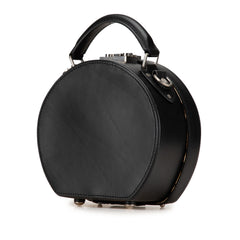Small Leather Mica Hatbox Satchel