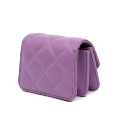 CC Quilted Lambskin Coco Card Holder on Chain