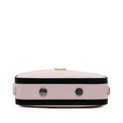 Calfskin Grosgrain Stitched Button Up Camera Case