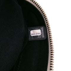 Calfskin Grosgrain Stitched Button Up Camera Case