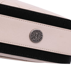 Calfskin Grosgrain Stitched Button Up Camera Case
