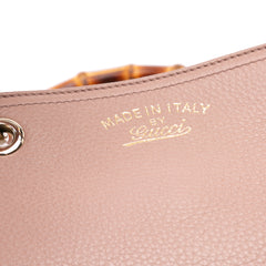 Medium Calfskin Bamboo Shopper Satchel
