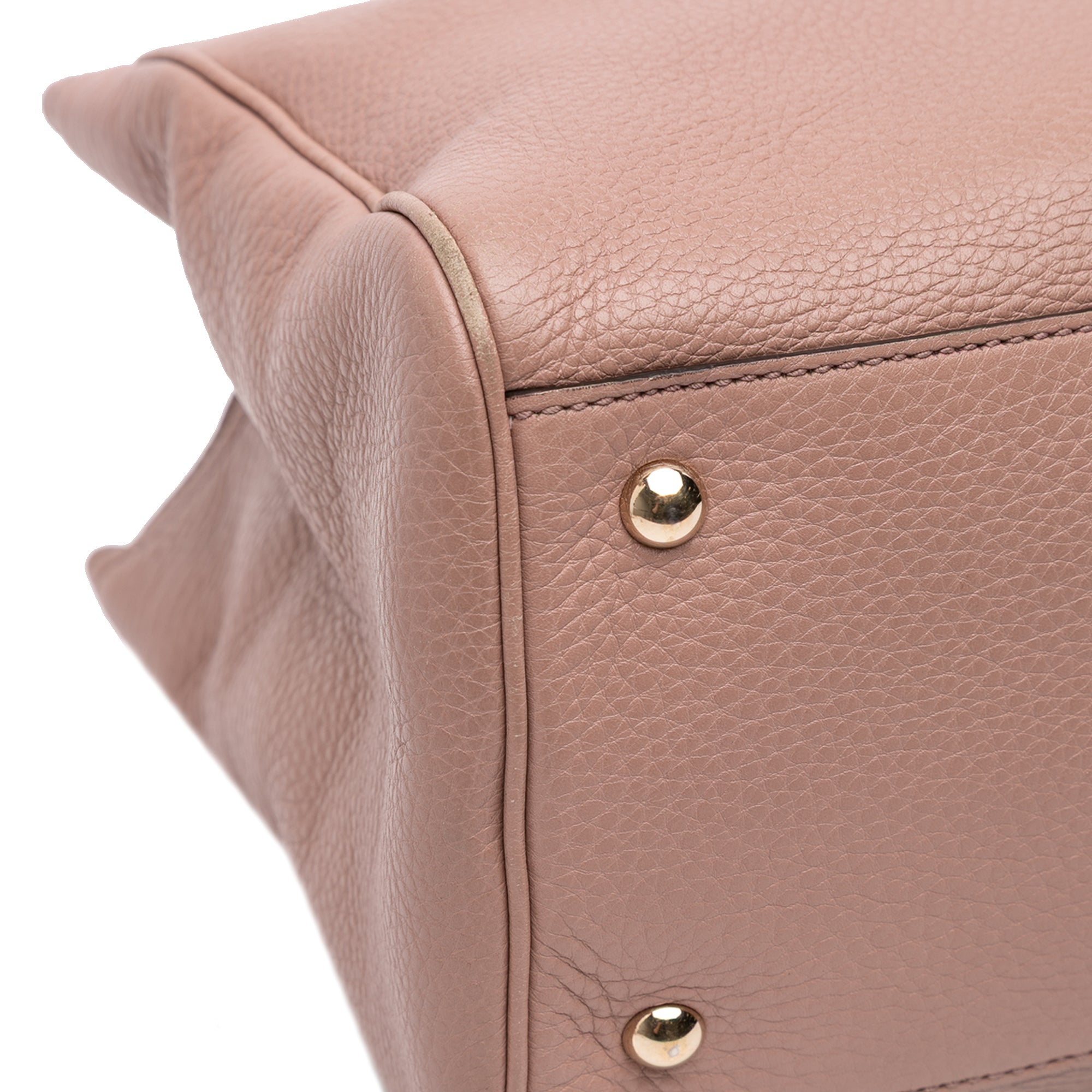 Medium Calfskin Bamboo Shopper Satchel