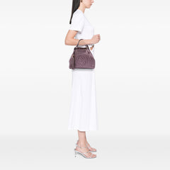 Small Metallic Leather Soho Satchel