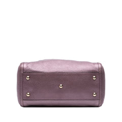 Small Metallic Leather Soho Satchel