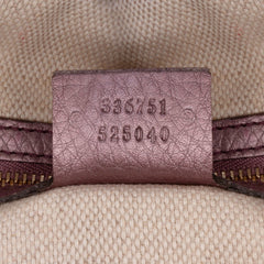 Small Metallic Leather Soho Satchel