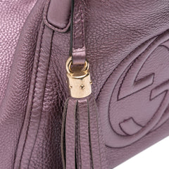 Small Metallic Leather Soho Satchel