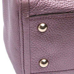 Small Metallic Leather Soho Satchel