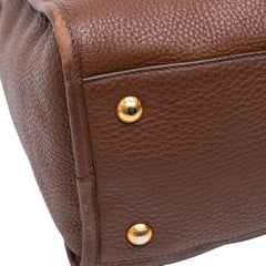 Vitello Phenix Zip Top Satchel