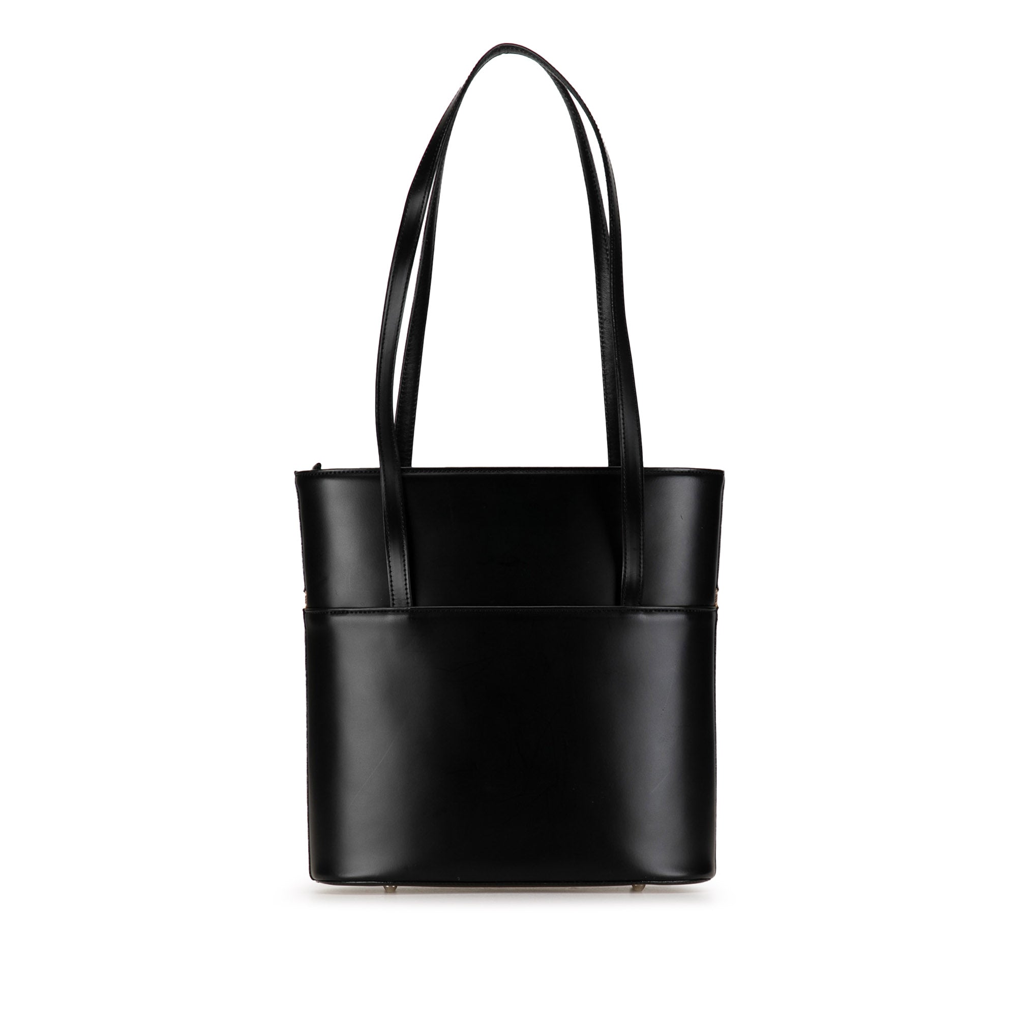 House Check Trimmed Leather Shoulder Bag_2