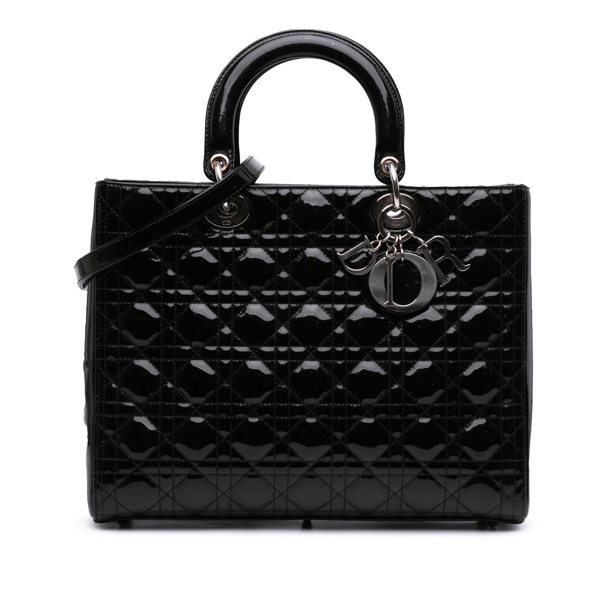 Large Patent Cannage Lady Dior