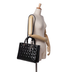 Large Patent Cannage Lady Dior