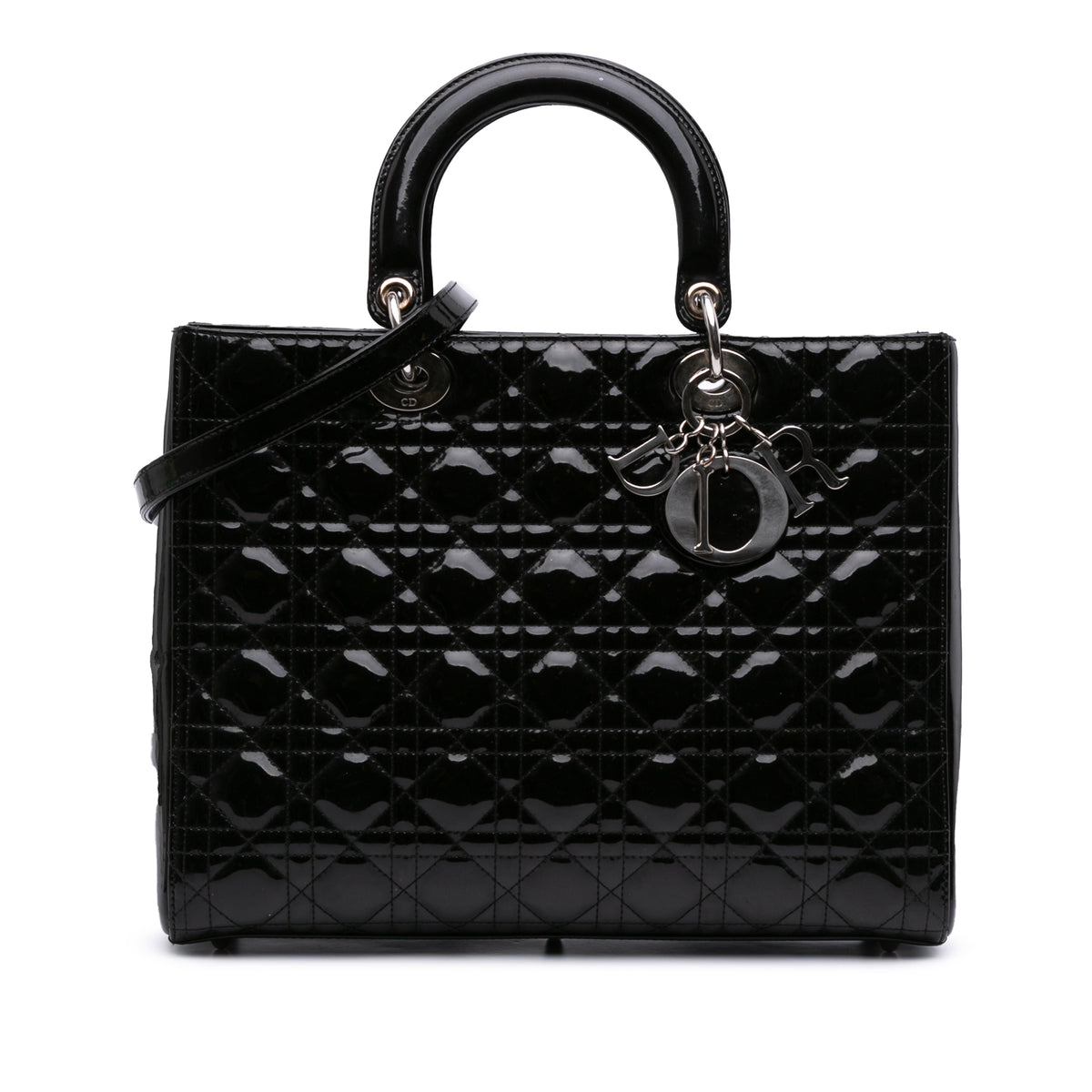 Large Patent Cannage Lady Dior