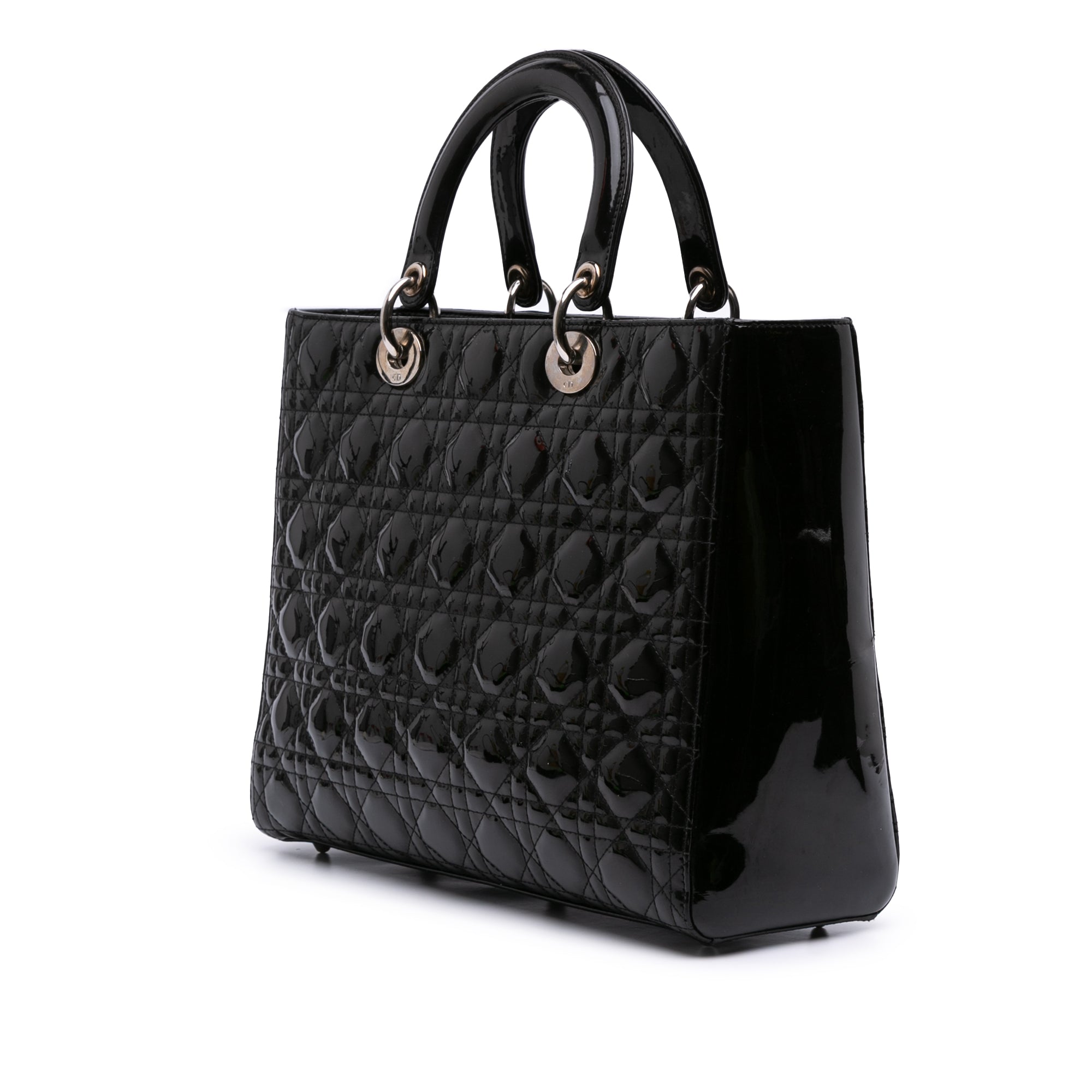 Large Patent Cannage Lady Dior